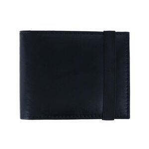 CTM Men's Bifold Wallet with Elastic Keeper Strap